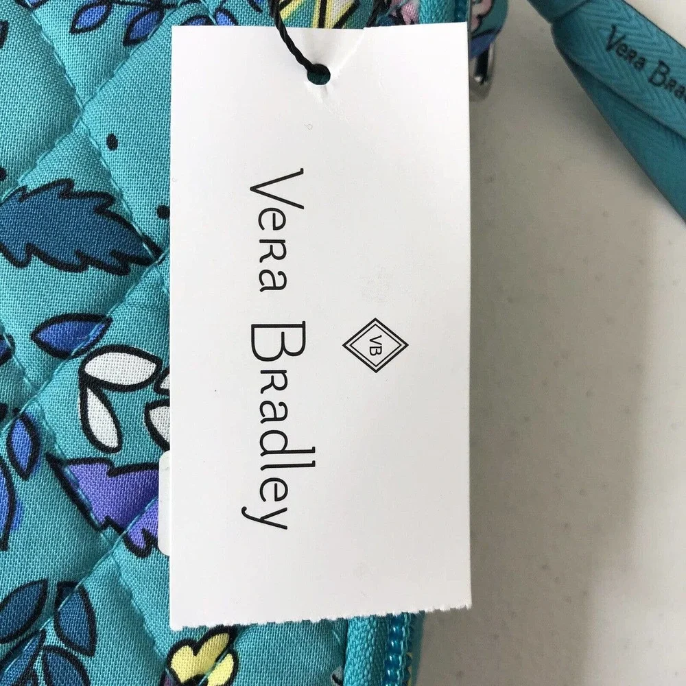 Vera Bradley NWT Laptop Workstation Quilted Crossbody Bag in Peacock Garden